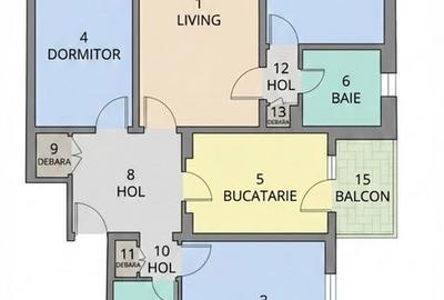 Apartament cu 4 camere semidecomandat în Rahova - 3
