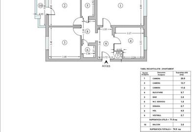 Apartament cu 3 camere, mobilat în Nerva Traian - 6