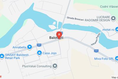 Teren Construcții intravilan de 500 mp, în Balotești