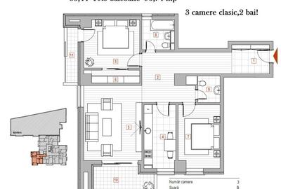Apartament cu 3 camere decomandat în Gară - 3