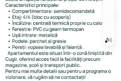 Apartament cu 2 camere semidecomandat în Cugir - 3