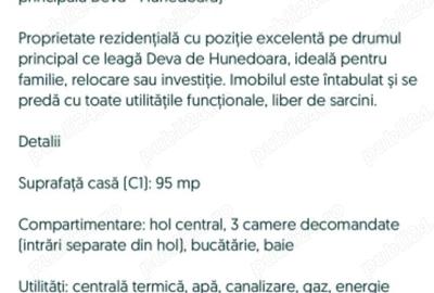 Casă cu 3 camere cu Teren 1000 Mp în Central - 5