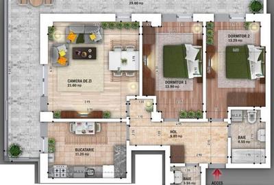 Apartament cu 3 camere decomandat în Nicolae Grigorescu