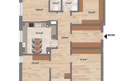 Apartament cu 4 camere în Miroslava - 13
