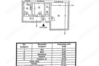 Garsonieră decomandată în Mărăței