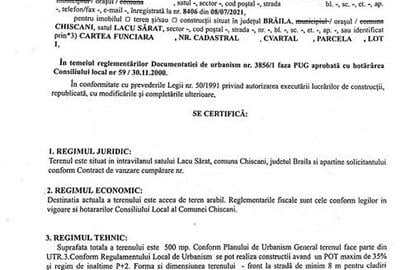 Teren intravilan de 500 mp, în Lacu Sărat - 2