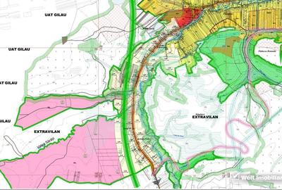 Teren de constructii 3340 mp, front 130 m, spre Savadisla - 2