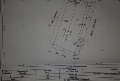 Casă cu 2 camere cu Teren 182 Mp în Centrul Vechi