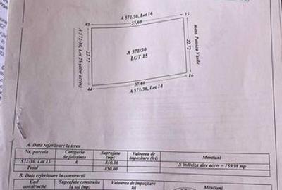 Teren de 820 mp, în Corbu
