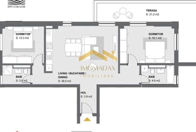 Aradului-3 camere-Terasa - 14
