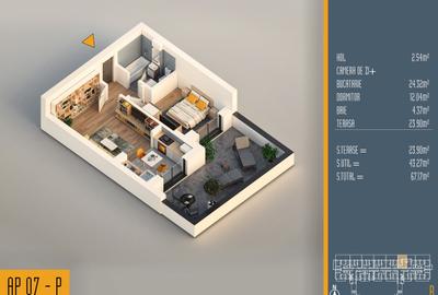 Neofort 84 - STUDIO, incalzire pardoseala,ideal  investitie, bloc nou Titan - 13