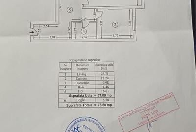 Apartament 2 camere decomandat bloc 2014-Centrala Proprie-67,5mp utilii A254 Apartament 2 camere decomandat bloc 2014-Centrala Proprie-67,5mp utilii A254 - 18