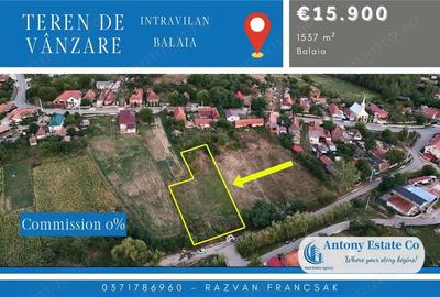 Teren de 1537 mp, în Bălaia - 1