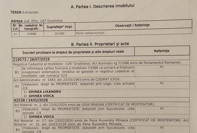 Teren de 10000 mp, în Grădiștea - 8