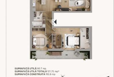 Apartament cu 3 camere decomandat în Unirii - 5
