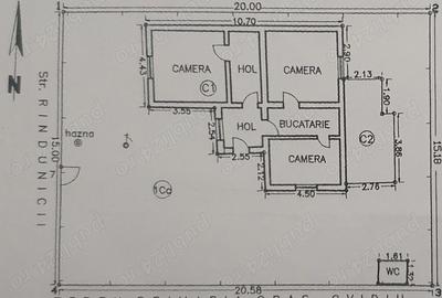Casă cu 3 camere cu Teren 306 Mp în Central - 2