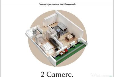 Apartament cu 2 camere semidecomandat în Central - 3