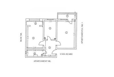 Apartament cu 2 camere decomandat în Exterior Vest