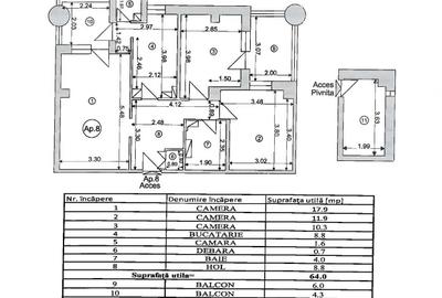 Apartament cu 3 camere decomandat în Centrul Civic - 2