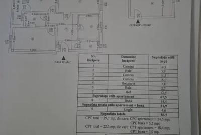 Apartament cu 3 camere decomandat în Ultracentral