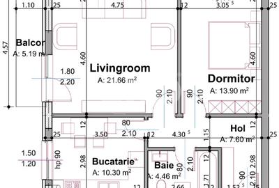 Apartament cu 2 camere decomandat în Trivale - 2