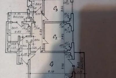 Apartament cu 3 camere decomandat în Ultracentral