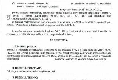 Teren de 764 mp, în Mogoșoaia - 4
