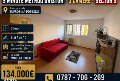 Apartament cu 3 camere în Dristor