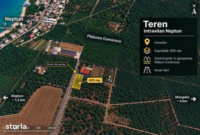 Teren de 605 mp, în 23 August