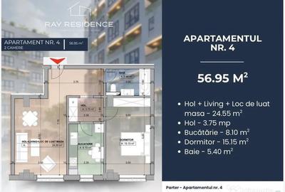 Apartament cu 2 camere decomandat în Central