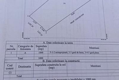 Teren de 1000 mp, în Limanu