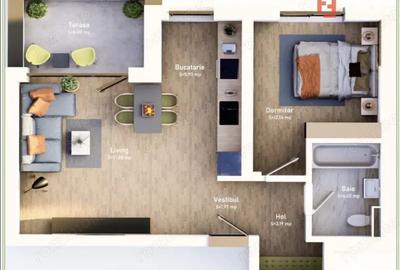 Apartament cu 2 camere decomandat în Mehala
