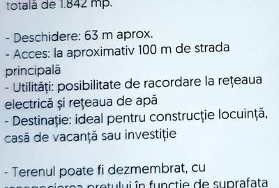 Teren de 1842 mp, în Lanurile - 1