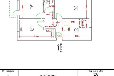 Apartament cu 3 camere decomandat în Tineretului