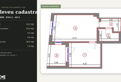 Apartament cu 2 camere decomandat în Calea Călărașilor - 12