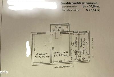 Apartament cu 2 camere în Km 4