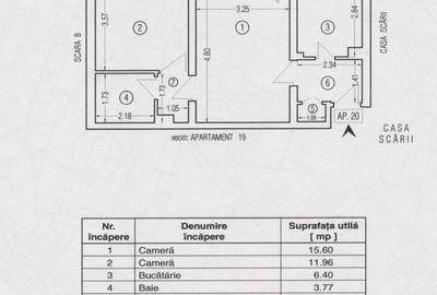 Apartament cu 2 camere semidecomandat în Central