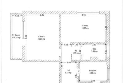 Apartament cu 2 camere decomandat, mobilat în Medicină - 21