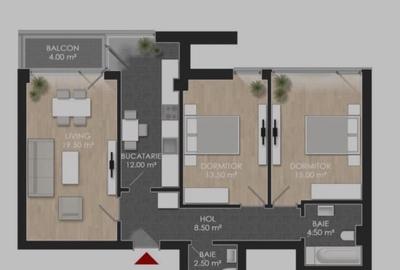 Apartament 3 camere  Atria Urban Resort + loc de parcare inclus - 2