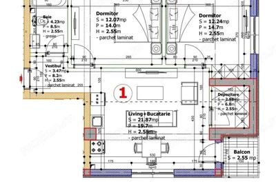 Apartament cu 3 camere semidecomandat în Central - 4