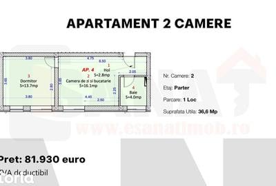 Apartament cu 2 camere în Central - 11