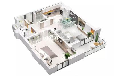 Apartament cu 2 camere semidecomandat în Calea București - 4