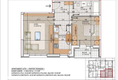 Apartament cu 2 camere în Theodor Pallady - 2