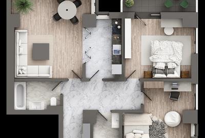 Apartament cu 3 camere decomandat în Galata - 3