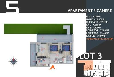 Apartament 3 Camere Cu Gradina | Bloc Nou Finalizat Sector 3 | Pallady - 2