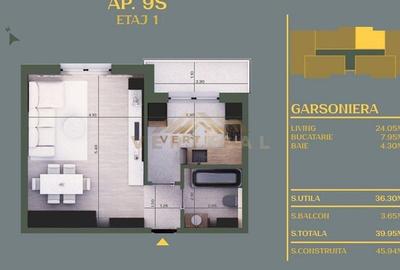 Garsoniera, bloc nou, Vidra - 1