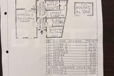 EXCLUSIV BLITZ :  Apartament 3 Camere, 121 mp, etaj 1, ULTRACENTRAL  ,  Parcare - 16