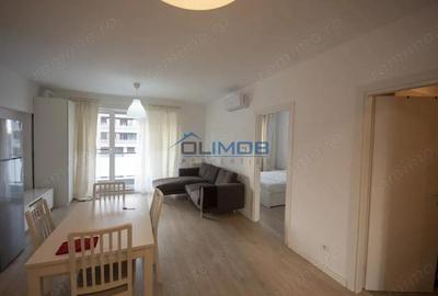 Apartament cu 2 camere semidecomandat, mobilat în Pipera