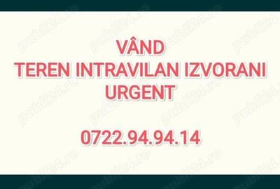 Teren de 502 mp, în Izvorani - 2