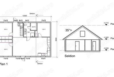 Casă cu 4 camere în Central - 3